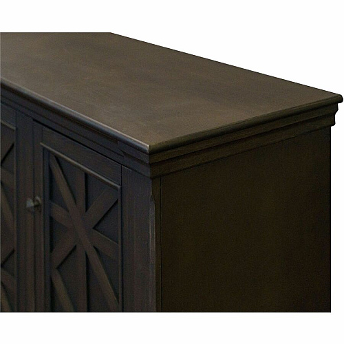 Martin Kingston Office Desking Unit 32" Height x 67" Width x 18" Depth - 4 Door(s) - 3 Adjustable Shelf(ves) - Material: Wood - Finish: Dark Chocolate, Rub Through - 1 Each (IMKN370)