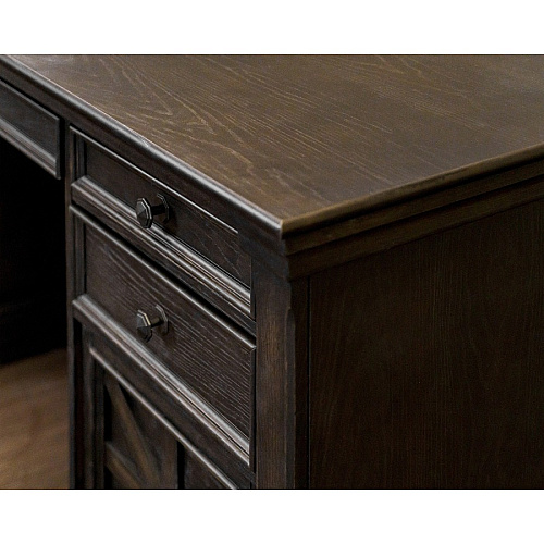 Martin Kingston Office Desking Unit 30" Height x 66" Width x 22" Depth - Total Drawer(s): 7 - Material: Wood - Finish: Dark Chocolate, Rub Through - 1 Each (IMKN689)