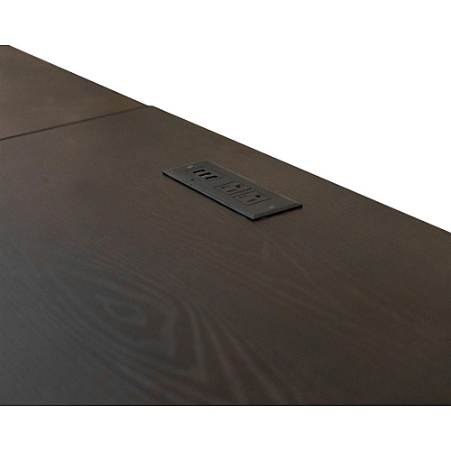 Martin Kingston Desk with Pedestal Box 1 of 2 L-shaped - 30" Height x 66" Width x 30" Depth - Total Drawer(s): 4 - Material: Wood - Finish: Dark Chocolate, Rub Through - 1 Each (IMKN684R)
