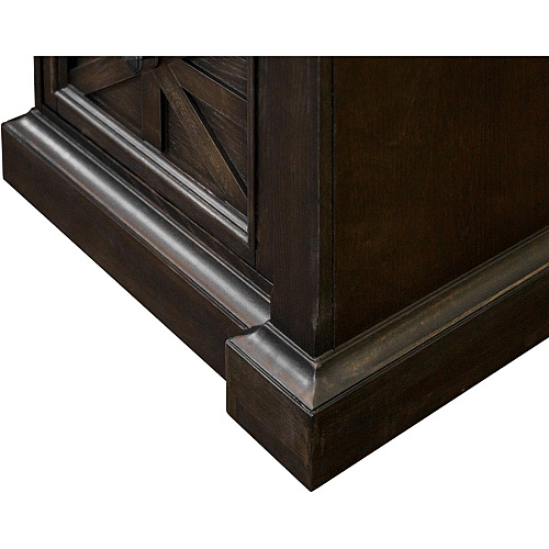 Martin Kingston Office Desking Unit 30" Height x 66" Width x 30" Depth - Total Drawer(s): 5 - Double Pedestal - Material: Wood - Finish: Dark Chocolate, Rub Through - 1 Each (IMKN680)