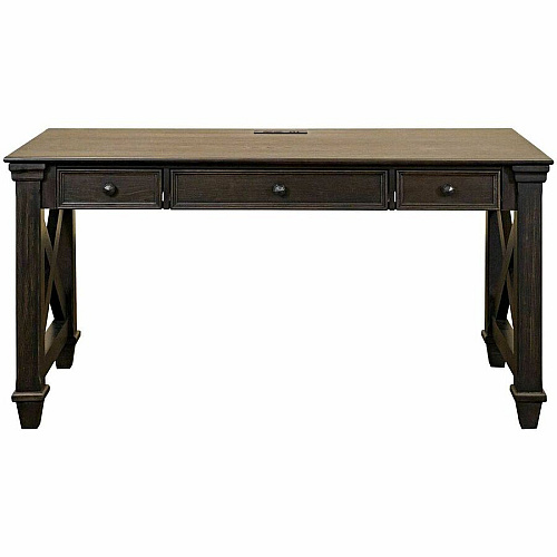 Martin Kingston Office Desking Unit 30" Height x 60" Width x 28" Depth - Total Drawer(s): 3 - Material: Wood - Finish: Dark Chocolate, Rub Through - 1 Each (IMKN384)