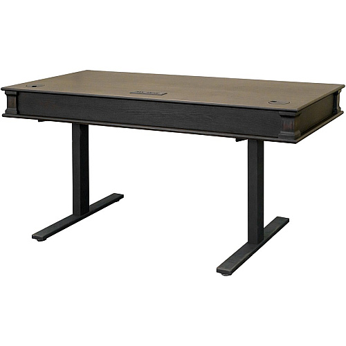 Martin Kingston Sit/Stand Desktop Box 1 of 2 x 60" Width x 28" Depth - Total Drawer(s): 3 - Material: Wood - Finish: Dark Chocolate, Rub Through - 1 Each (IMKN384T)