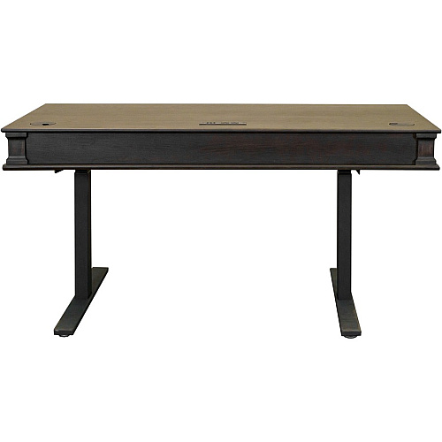 Martin Kingston Sit/Stand Desktop Box 1 of 2 x 60" Width x 28" Depth - Total Drawer(s): 3 - Material: Wood - Finish: Dark Chocolate, Rub Through - 1 Each (IMKN384T)