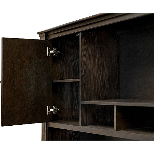 Martin Kingston Office Desking Unit 48" Height x 66" Width x 14" Depth - 2 Door(s) - 2 Adjustable Shelf(ves) - Material: Wood - Finish: Dark Chocolate, Rub Through - 1 Each (IMKN682)
