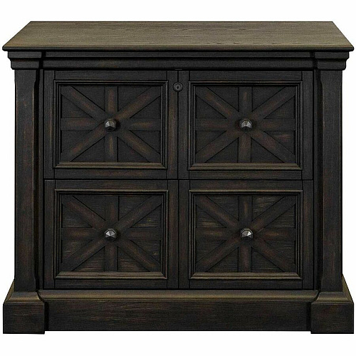 Martin Kingston Office Desking Unit 30" Height x 36" Width x 21" Depth - Total Drawer(s): 2 - Material: Wood - Finish: Dark Chocolate, Rub Through - 1 Each (IMKN450)