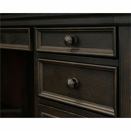Martin Kingston Return with Pedestal Box 2 of 2 L-shaped - 30" Height x 44" Width x 21" Depth - Total Drawer(s): 4 - Material: Wood - Finish: Dark Chocolate, Rub Through - 1 Each (IMKN684RR)