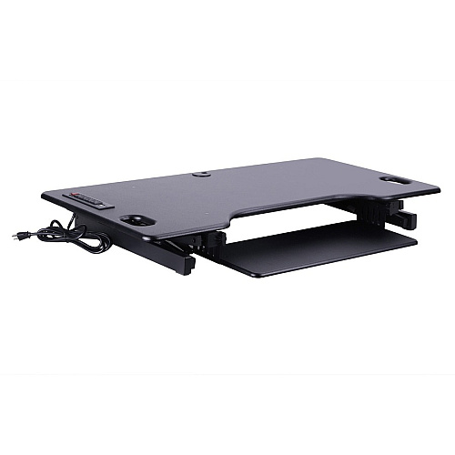 Rocelco Sit/Stand Desk Riser 45 lb Load Capacity - 20" Height x 45.75" Width x 23.75" Depth - Black (RDADRB46A)