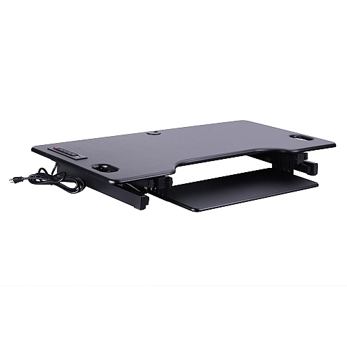 Rocelco Sit/Stand Desk Riser 45 lb Load Capacity - 20" Height x 45.75" Width x 23.75" Depth - Black (RDADRB46A)