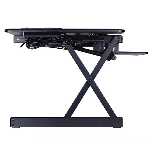Rocelco Sit/Stand Desk Riser 45 lb Load Capacity - 20" Height x 45.75" Width x 23.75" Depth - Black (RDADRB46A)