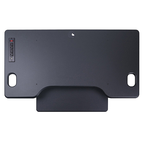 Rocelco Sit/Stand Desk Riser 45 lb Load Capacity - 20" Height x 45.75" Width x 23.75" Depth - Black (RDADRB46A)