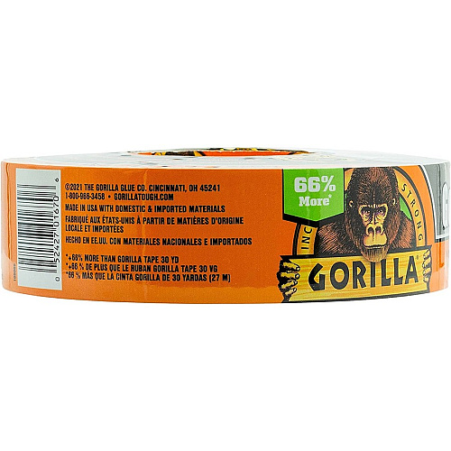 Gorilla Glue Gorilla Black Tape 50 yd Length x 1.88" Width - Black - 1 Roll (108084)