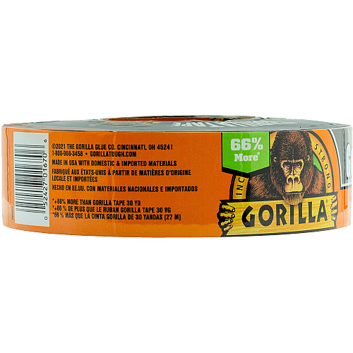 Gorilla Glue Gorilla Black Tape 50 yd Length x 1.88" Width - Black - 1 Roll (108084)