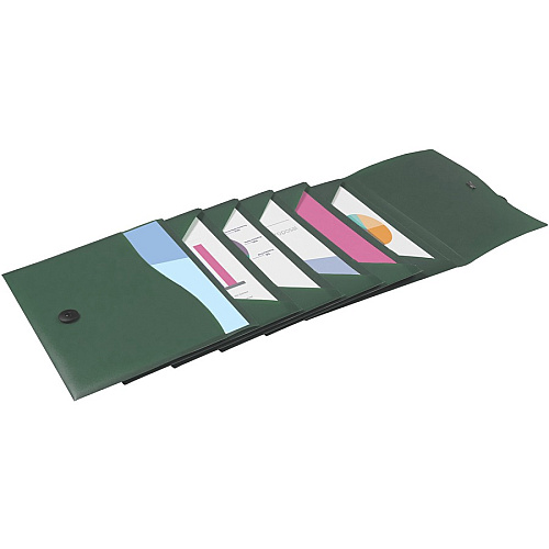 Avery&reg; Slide & View Letter Organizer Folder 8 1/2" x 11" - 40 Sheets Capacity - 6 Pocket(s) - Plastic, Poly, Polypropylene - Sage - 1 Each (73546)