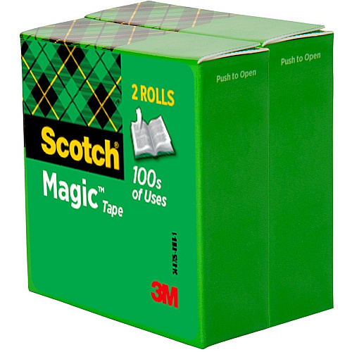 Scotch Magic Tape 72 yd Length x 0.75" Width - 3" Core - Clear - 2 / Pack (8103472)