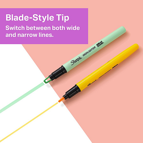 Sharpie Clear View Highlighter Fine Chisel Marker Point - Yellow, Pink, Orange, Coral, Blue, Purple, Fluorescent Green Ink - 8 / Pack (2128218)