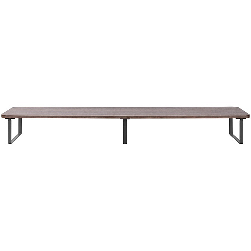 Lorell Quick-Install Monitor Laptop Riser 4.80" Height x 39.40" Width x 10.20" Depth - Powder Coated - Steel, Particleboard, Silicone - Teak (LLR99557)
