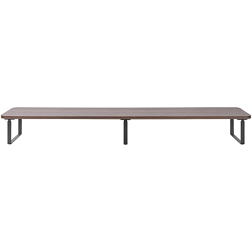 Lorell Quick-Install Monitor Laptop Riser 4.80" Height x 39.40" Width x 10.20" Depth - Powder Coated - Steel, Particleboard, Silicone - Teak (LLR99557)