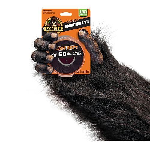 Gorilla Glue Gorilla Heavy Duty Mounting Tape 10 ft Length x 1" Width - Black - 1 Each (102441)