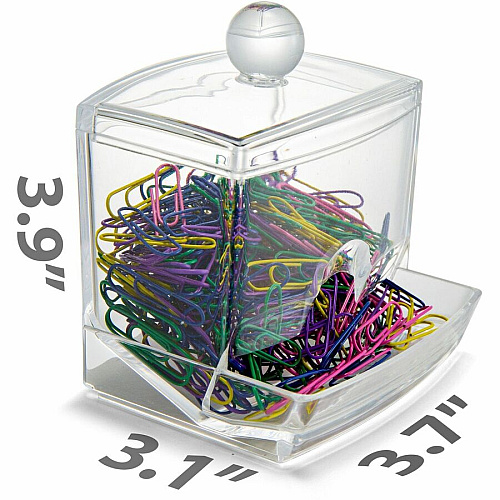 Officemate Paper Clip Dispenser Clear - PVC-free - 1 Each (93697)