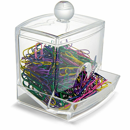 Officemate Paper Clip Dispenser Clear - PVC-free - 1 Each (93697)