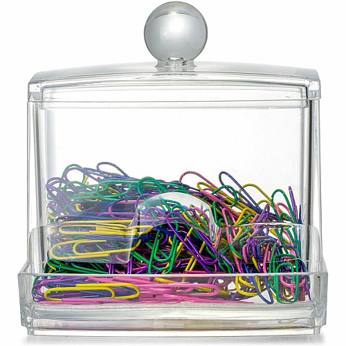 Officemate Paper Clip Dispenser Clear - PVC-free - 1 Each (93697)