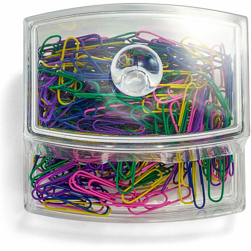 Officemate Paper Clip Dispenser Clear - PVC-free - 1 Each (93697)