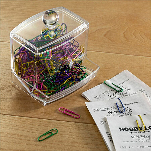 Officemate Paper Clip Dispenser Clear - PVC-free - 1 Each (93697)