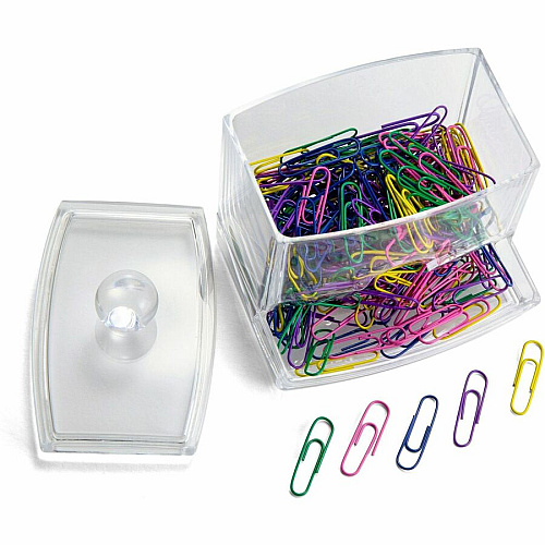 Officemate Paper Clip Dispenser Clear - PVC-free - 1 Each (93697)
