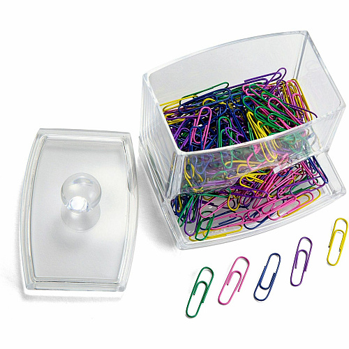 Officemate Paper Clip Dispenser Clear - PVC-free - 1 Each (93697)