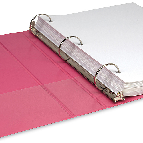 Samsill Earth's Choice Plant-based View Binders 1 1/2" Binder Capacity - Letter - 8 1/2" x 11" Sheet Size - 3 Ring(s) - Fastener(s): Round Ring - Chipboard, Polypropylene, Plastic - Berry - Recycled - Bio-based, Durable, Recyclable, Punched, Cl (MP286576)