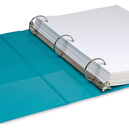 Samsill Earth's Choice Plant-based View Binders 1 1/2" Binder Capacity - Letter - 8 1/2" x 11" Sheet Size - 3 Ring(s) - Fastener(s): Round Ring - Chipboard, Polypropylene, Plastic - Turquoise - Recycled - Bio-based, Durable, Recyclable, Punched (MP286577)