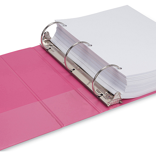 Samsill Earth's Choice Plant-based View Binders 3" Binder Capacity - Letter - 8 1/2" x 11" Sheet Size - 3 Ring(s) - Fastener(s): Round Ring - Pocket(s): 2 - Chipboard, Polypropylene, Plastic - Berry Pink - Recycled - Durable, Clear Overlay, Non-g (U86876)