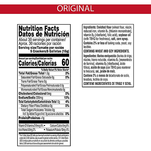 Kellogg's Zesta Saltine Crackers Original - 16 oz - 1 Box (00133)