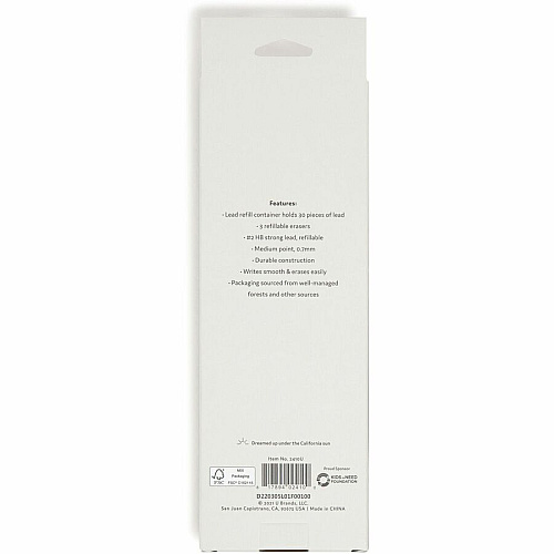 U Brands Cambria Mechanical Pencils #2 - Refillable - Matte Black Barrel - 2 / Pack (2410U0424)