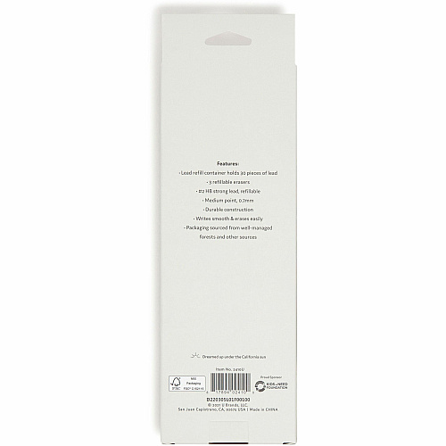 U Brands Cambria Mechanical Pencils #2 - Refillable - Matte Black Barrel - 2 / Pack (2410U0424)