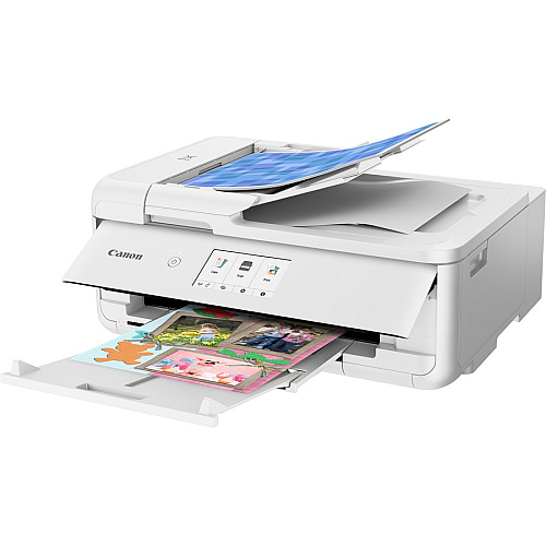 Canon PIXMA TS9521CWH Wireless Inkjet Multifunction Printer - Color - White
