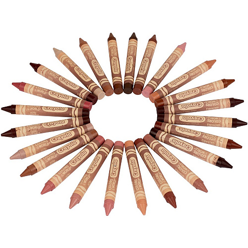 Crayola Ultra-Clean Washabe Large Crayons Assorted, Almond, Rose, Gold - 24 / Pack (520134)