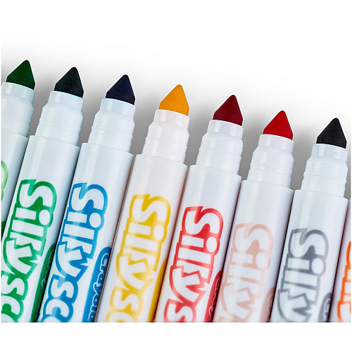 Crayola Silly Scents Slim Scented Washable Markers Broad Marker Point - Washable - Assorted Ink - Water Based - Assorted Barrel - 10 / Pack (588274)