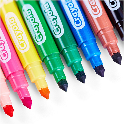 Crayola Silly Scents Slim Scented Washable Markers Broad, Fine Marker Point - Washable - Assorted Ink - Water Based - Assorted Barrel - 10 / Pack (588275)