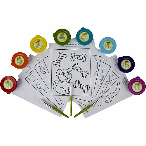 Crayola Spill Proof Washable Paint Set Art, Craft, Fun and Learning - Recommended For 3 Year - 1 Kit (811518)