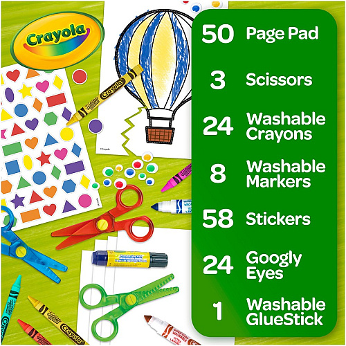 Crayola Young Kids Scissor Skills Activity Kit Recommended For 3 Year - Multi - 1 Kit (811519)