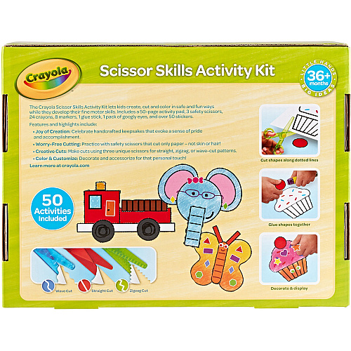 Crayola Young Kids Scissor Skills Activity Kit Recommended For 3 Year - Multi - 1 Kit (811519)