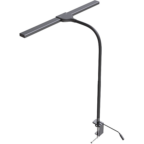 Data Accessories Company Clamp-On LED Desk Lamp 20" Height x 18" Width - LED Bulb - Flexible Neck, Gooseneck, Dimmable, Color Changing Mode, Durable - Metal - Desk Mountable, Table Top - Black - for Desk, Table (21646)