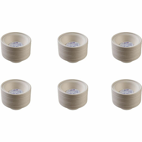 Genuine Joe 12 oz Compostable Bowls Breakroom, Office - Disposable - White, Natural - Sugarcane Body - 50 / Pack (GJO10233)