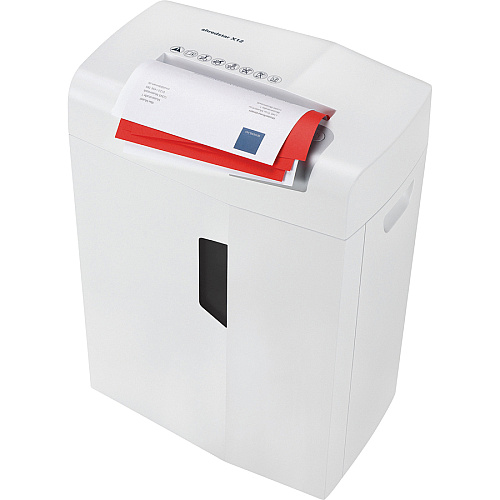 HSM shredstar X12 - 5/32" x 1 7/16" + Sep. CD Cutting unit Particle Cut - 12 Per Pass - for shredding CD, DVD, Paper, Credit Card, Paper Clip, Staples - 0.156" x 1.438" Shred Size - P-4/O-1/T-2/E-2/F-1 - 9.06" Throat - 6.10 gal Wastebin Capacity (1059113)