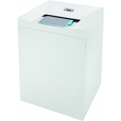 HSM Classic 125.2 - 1/32" x 3/16" + External Autom. Oiler Continuous Shredder - Particle Cut - 4 Per Pass - for shredding Paper, Staples, Paper Clip - 0.031" x 0.188" Shred Size - P-7/F-3 - 10.04" Throat - 20.10 gal Wastebin Capacity - White (1562173O)