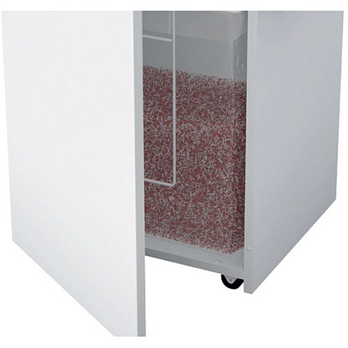 HSM Classic 125.2 - 1/32" x 3/16" + External Autom. Oiler Continuous Shredder - Particle Cut - 4 Per Pass - for shredding Paper, Staples, Paper Clip - 0.031" x 0.188" Shred Size - P-7/F-3 - 10.04" Throat - 20.10 gal Wastebin Capacity - White (1562173O)
