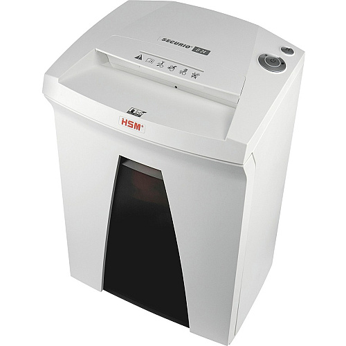 HSM SECURIO B24 - 1/32" x 3/16" + External Autom. Oiler Continuous Shredder - Particle Cut - 4 Per Pass - for shredding Paper - 0.031" x 0.187" Shred Size - P-7/F-3 - 9.45" Throat - 9.20 gal Wastebin Capacity - White - 1 Each (1784113O)