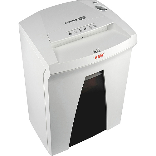 HSM SECURIO B24 - 1/32" x 3/16" + External Autom. Oiler Continuous Shredder - Particle Cut - 4 Per Pass - for shredding Paper - 0.031" x 0.187" Shred Size - P-7/F-3 - 9.45" Throat - 9.20 gal Wastebin Capacity - White - 1 Each (1784113O)