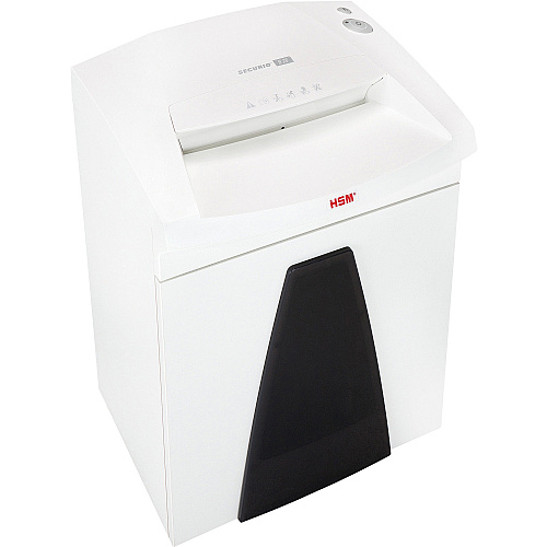 HSM SECURIO B26 - 1/16" x 5/8" Continuous Shredder - Particle Cut - 11 Per Pass - for shredding Paper, Paper Clip, Staples, Credit Card - 0.063" x 0.625" Shred Size - P-5/T-5/E-4/F-2 - 12.20" Throat - 14.50 gal Wastebin Capacity - White - 1 Each (1802113)